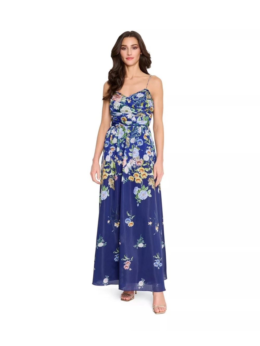 Tahari ASL Printed Floral Organza Gown NWT Ret $298 Sz 6